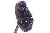 Amethyst Geode With Metal Stand - Uruguay #306946-2